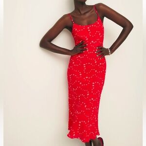 Reformation Emerick Dress Red - Size L